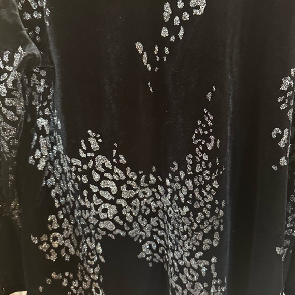 Notations Elegant Black Blouse Women’s XL Glitter Gothcore - Picture 5 of 8